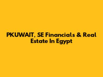 PKUWAIT, SE Financials & Real Estate In Egypt